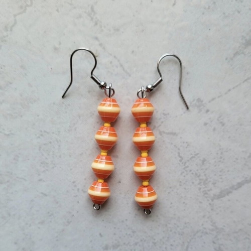 Handmade earrings new, yellow and orange