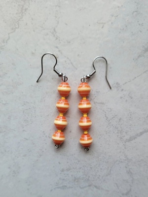 Handmade earrings new, yellow and orange
