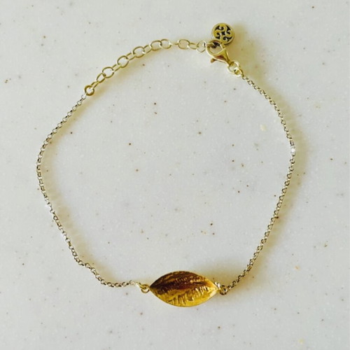 Oxette silver bracelet 925 gold plated used, 16-19cm