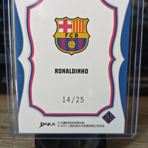 Ronaldinho Daka numbered sticker 14/25 Barcelona set