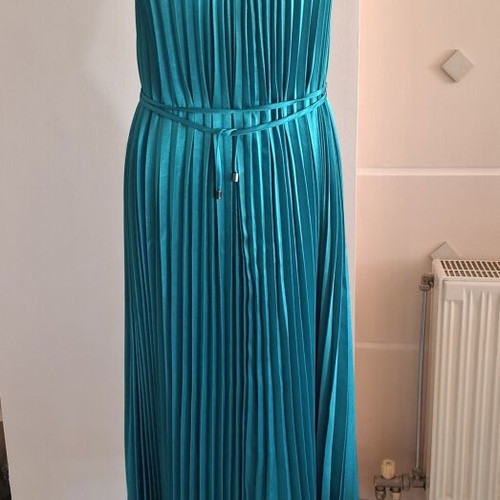 Ted Baker satin dress new with label, bright green, halterneck