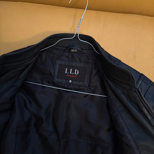 Leather jacket black like new, genuine leather XS