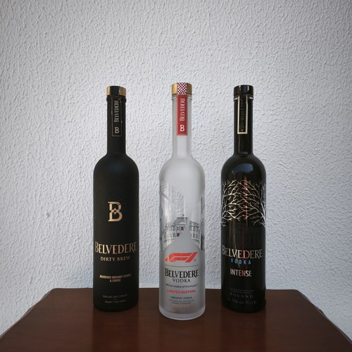 Belvedere vodka set, limited edition collectible bottles