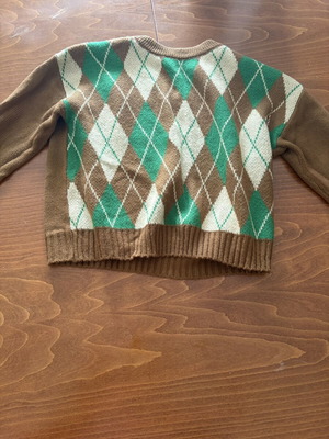 Shein Dazy S Sweater like new, 80s Y2K grandpa style, brown and green