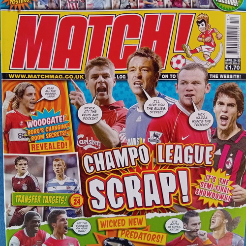 Match Football Magazine Issue 24-30/4/2006 Like New with Arsenal Posters