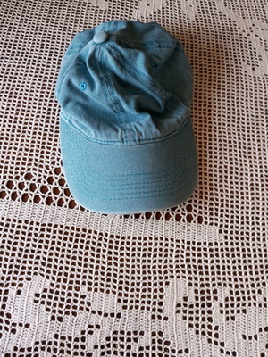 Hat denim light color used, size M