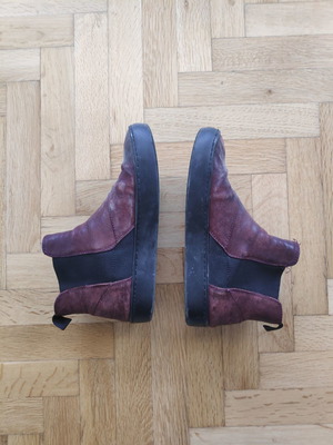 Vagabond leather ankle boots used, burgundy, size 37