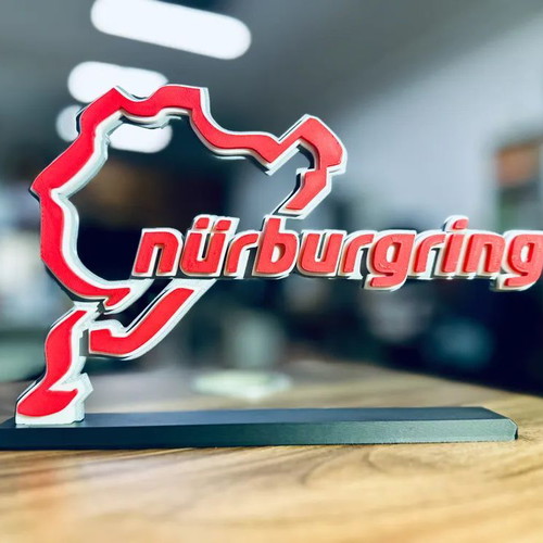 Nurburgring desk decor made to order with track map