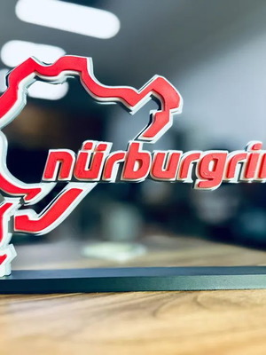 Nurburgring desk decor made to order with track map
