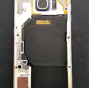Samsung S6 πίσω μεσαίο πλαίσιο χρώματος ασημί.
