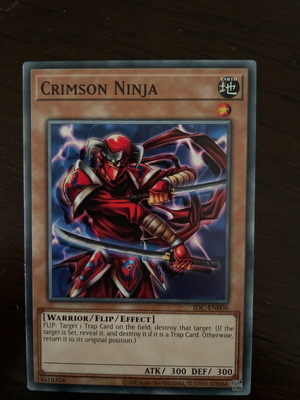 Crimson Ninja κάρτα Yu-Gi-Oh! σαν καινούργιο με προστατευτική θήκη