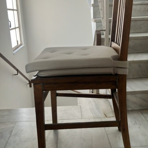 Wooden chairs used, set of 2 with cushions