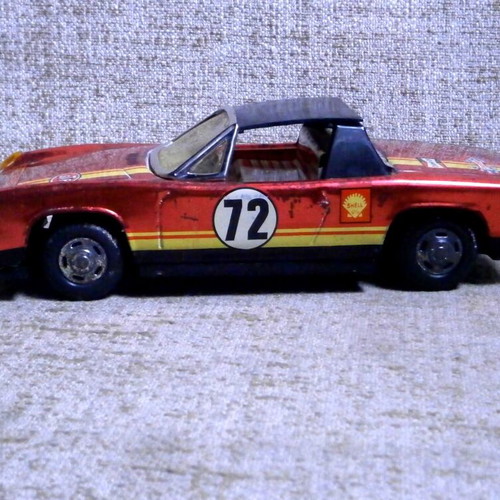 Porsche 914 A. Ananiadis Tin Toy new with battery box and vintage remote control