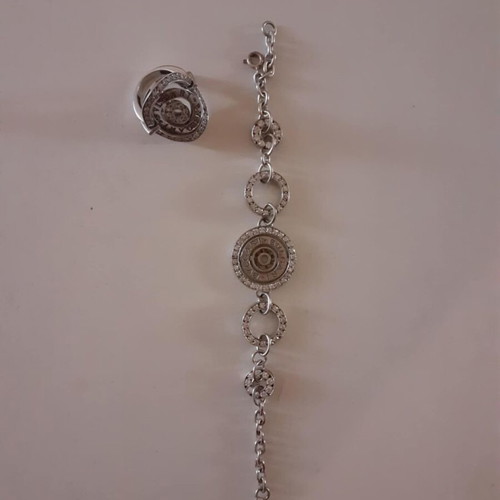 Jewelry set bracelet and ring like new, silver, size small