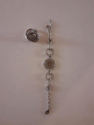 Jewelry set bracelet and ring like new, silver, size small