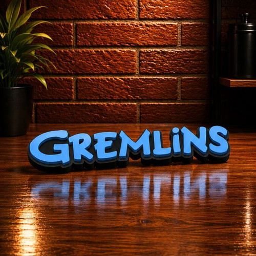 Gremlins Logo 3D Printed New