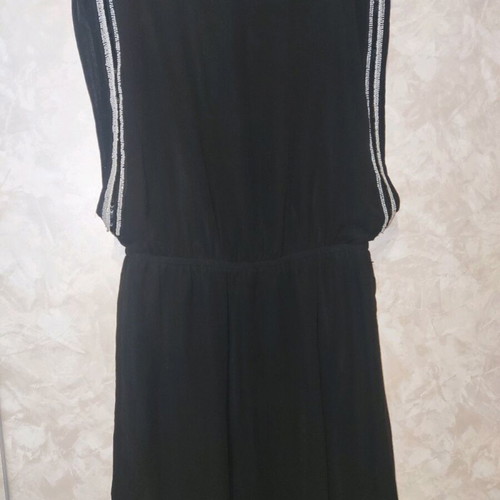 H&M dress used with sewn beads, black, size 36-M