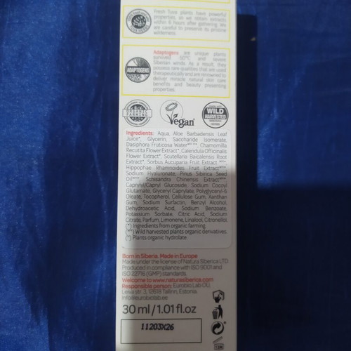 Anti-Puffiness Eye Cream Natura Siberica new, unopened