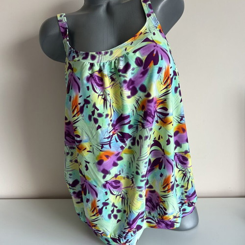 Tankini swimsuit new, size XL, green and purple