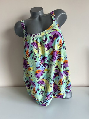 Tankini swimsuit new, size XL, green and purple