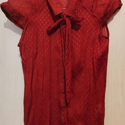 Ale semi-transparent shirt new, burgundy color, size small