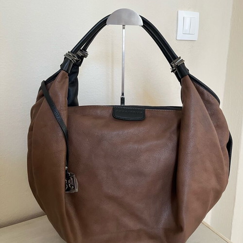 Coccinelle shoulder bag new, two-tone, large size, leather
