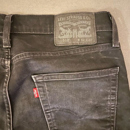 Levi’s 512 unisex black jeans like new, size 32