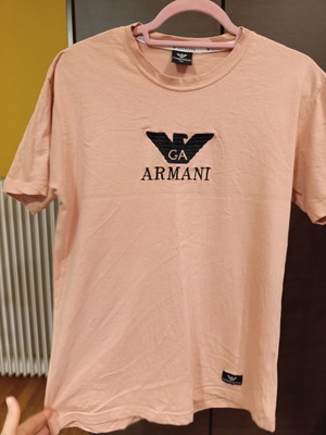 Emporio Armani T-shirt new, beige and pink, size XL