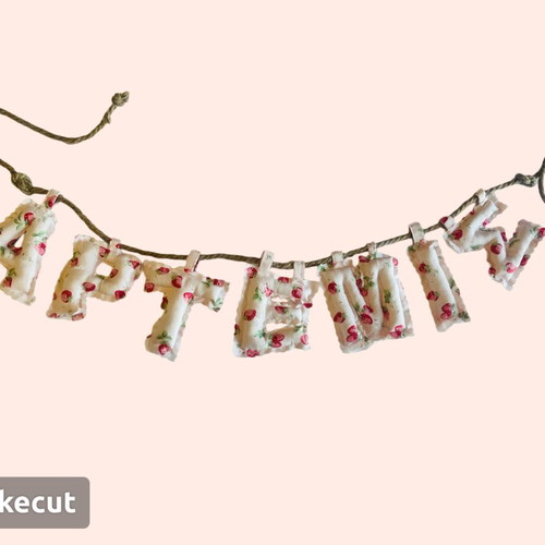 Handmade banner with names for home decoration