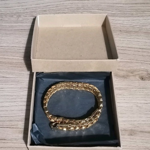 Gold-plated men's chain bracelet like new, 19 cm