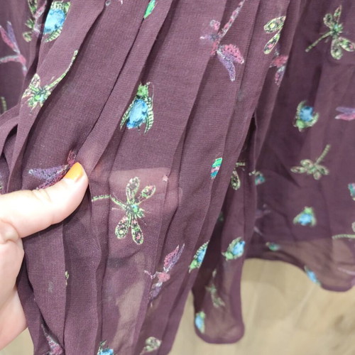 Stradivarius Y2K dragonfly mini dress, burgundy
