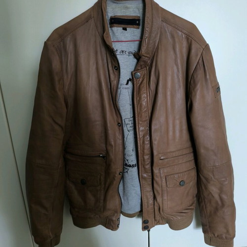 Leather bomber used Mays and Rose brown, size M