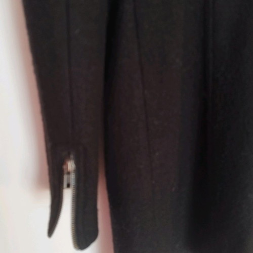 Zara coat used, black, wool blend, mid-length