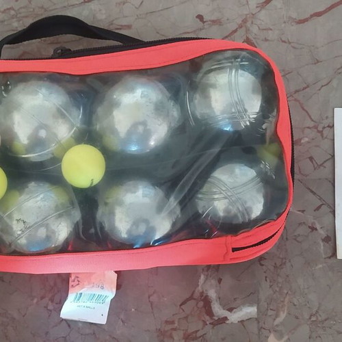 Petanque set Geologic used with 8 metal balls and carrying bag