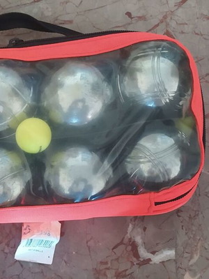 Petanque set Geologic used with 8 metal balls and carrying bag