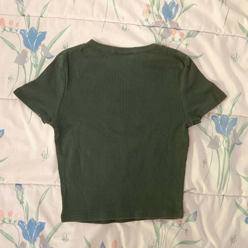 Tally Weill green short-sleeve summer t-shirt XS