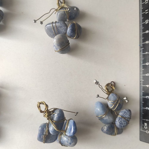 Semi-precious stones blue quartz, aventurine and sodalite new
