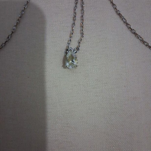 Swarovski necklace, grey silver