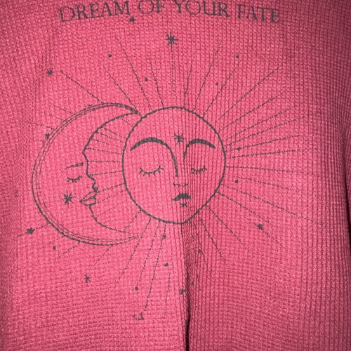 Dream of your fate long-sleeve blouse used, burgundy
