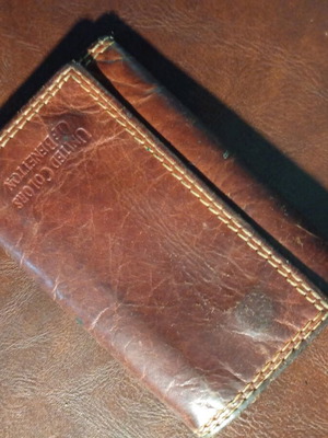 Benetton leather key wallet used, brown, missing one ring