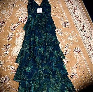 BSB ΑΞΙΑΣ 160€ BOHO DRESS Πράσινο φόρεμα gypsy style