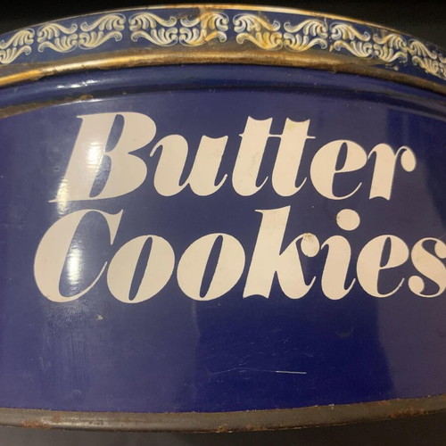 Vintage Papadopoulou cookie tin used