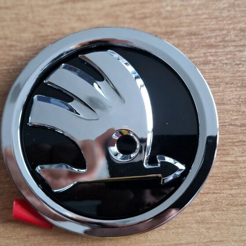 Skoda emblems new, 90 and 80 millimeters for hood and trunk