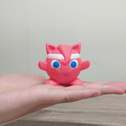 Jigglypuff Karateka Pokemon 3D Printed Miniature 5 cm Height