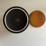 Large black biscuit jar like new