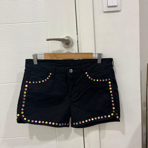 Love Moschino denim shorts used, size L, colourful studs