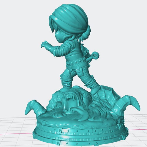 3D Ciri The Witcher unpainted model new