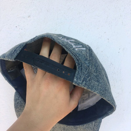 Baseball cotton denim cap used, blue