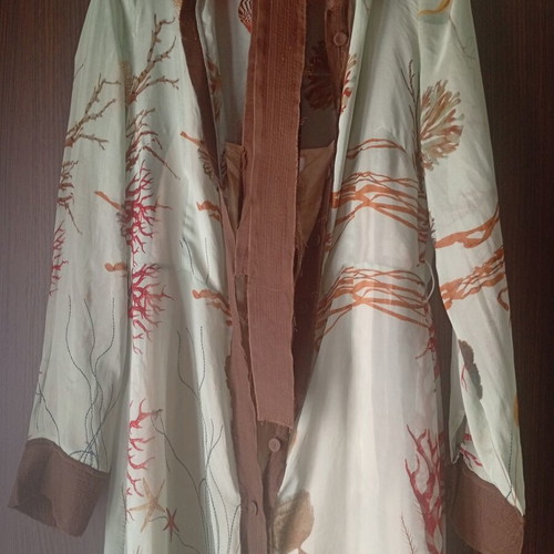 Hoss Intropia silk women's dress like new, brown and turquoise