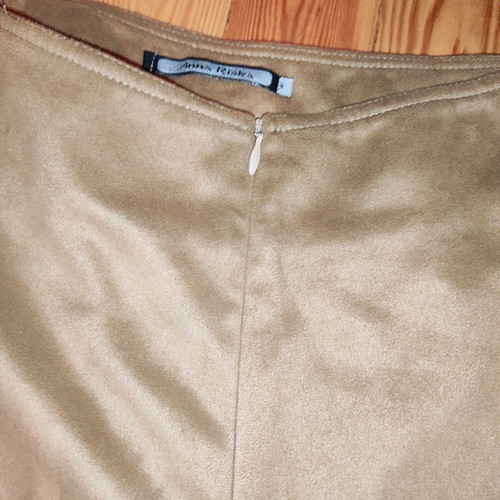 Anna Riska camel faux suede flare trousers like new